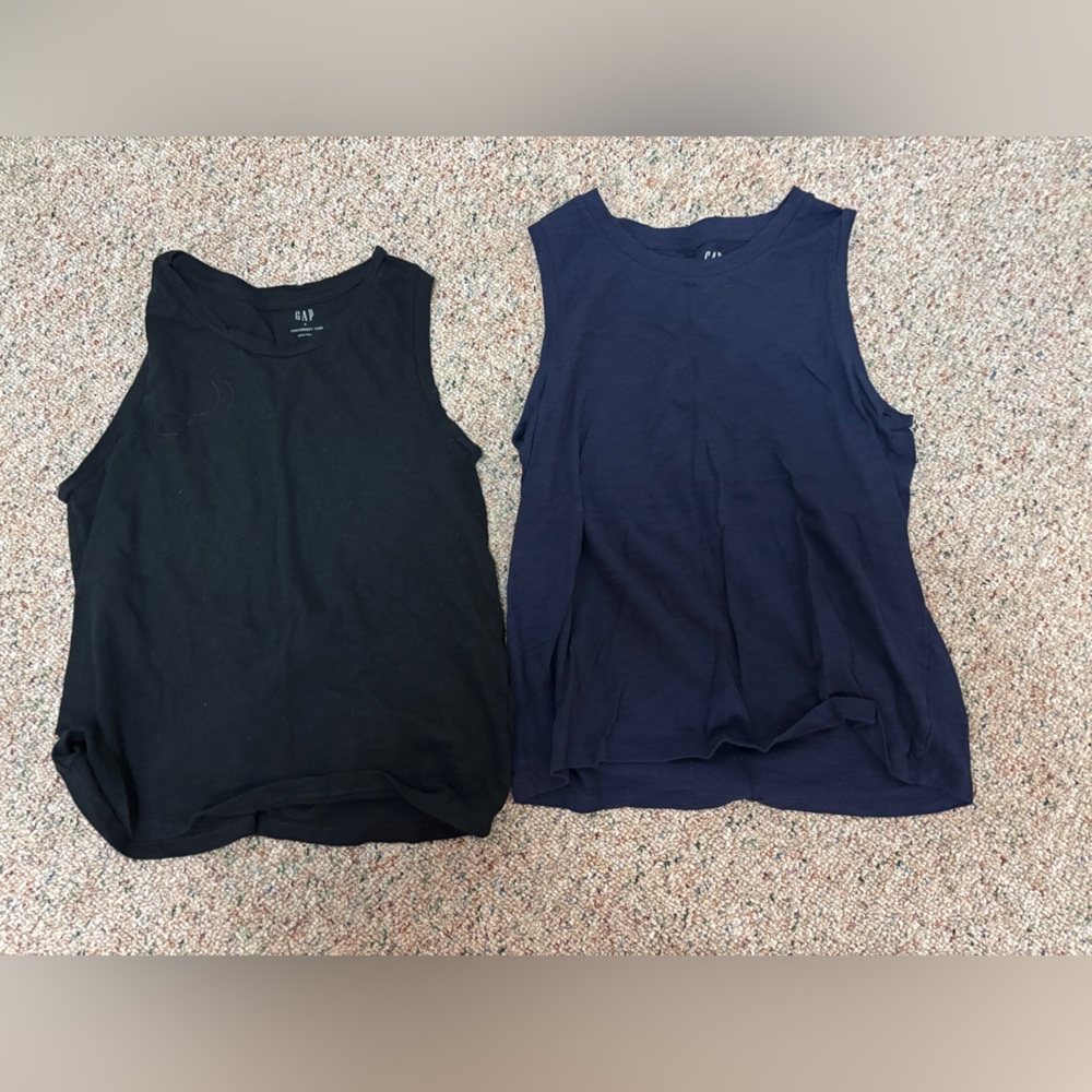 GAP Feathersoft Tank Tops- LOT of 2
Navy and Black